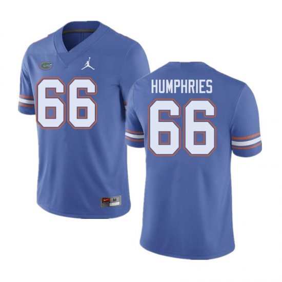 Men's Florida Gators #66 Jaelin Humphries NCAA Jordan Brand Blue Authentic Stitched College Football Jersey XIC0462KF